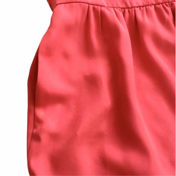 J. Crew Dress Coral Orange Sleeveless Crew Neck Pockets Summer Sheath Size 4 - Picture 9 of 12